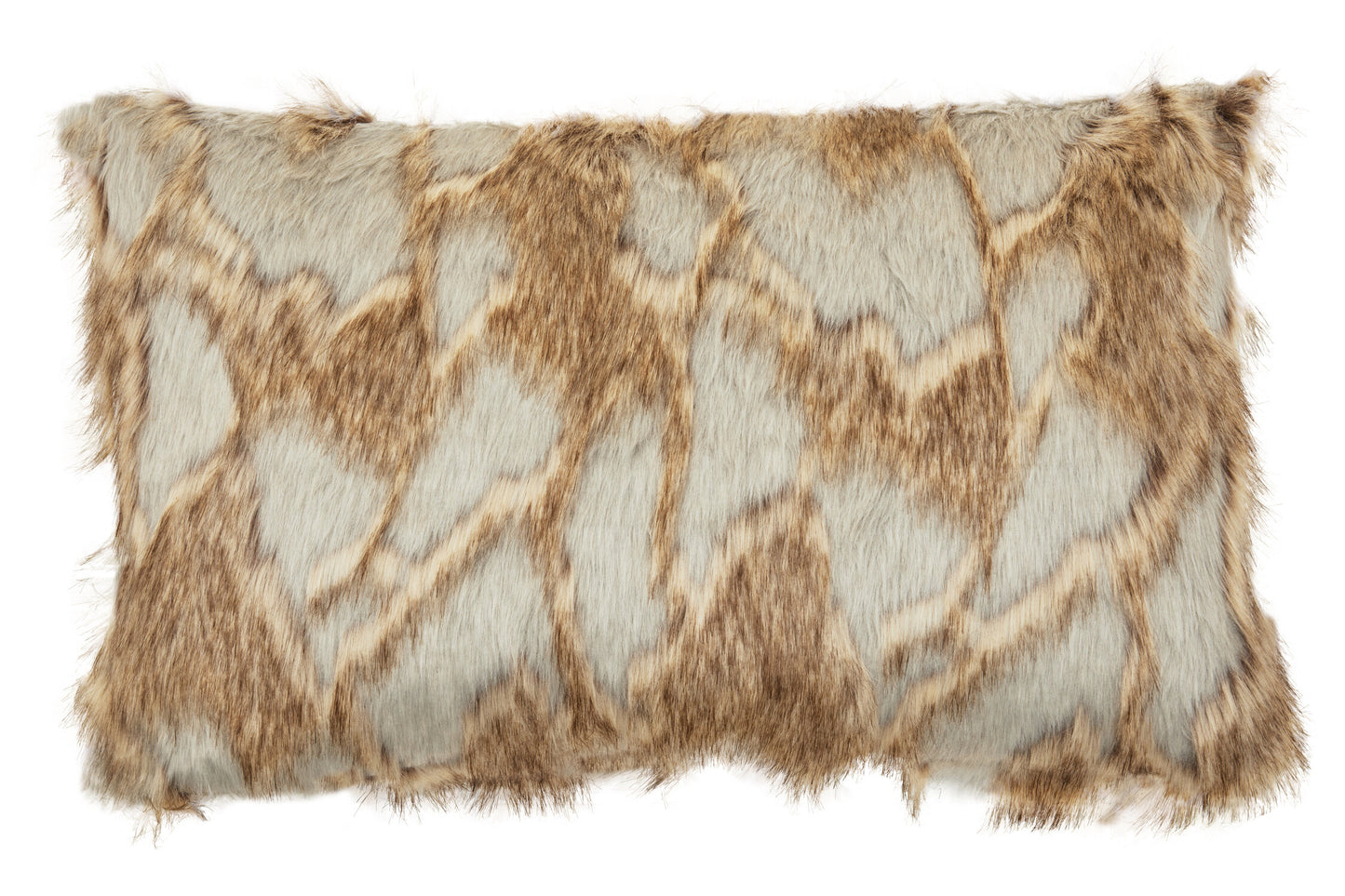 Nomad Lamina Grey and Natural Fur Cushion