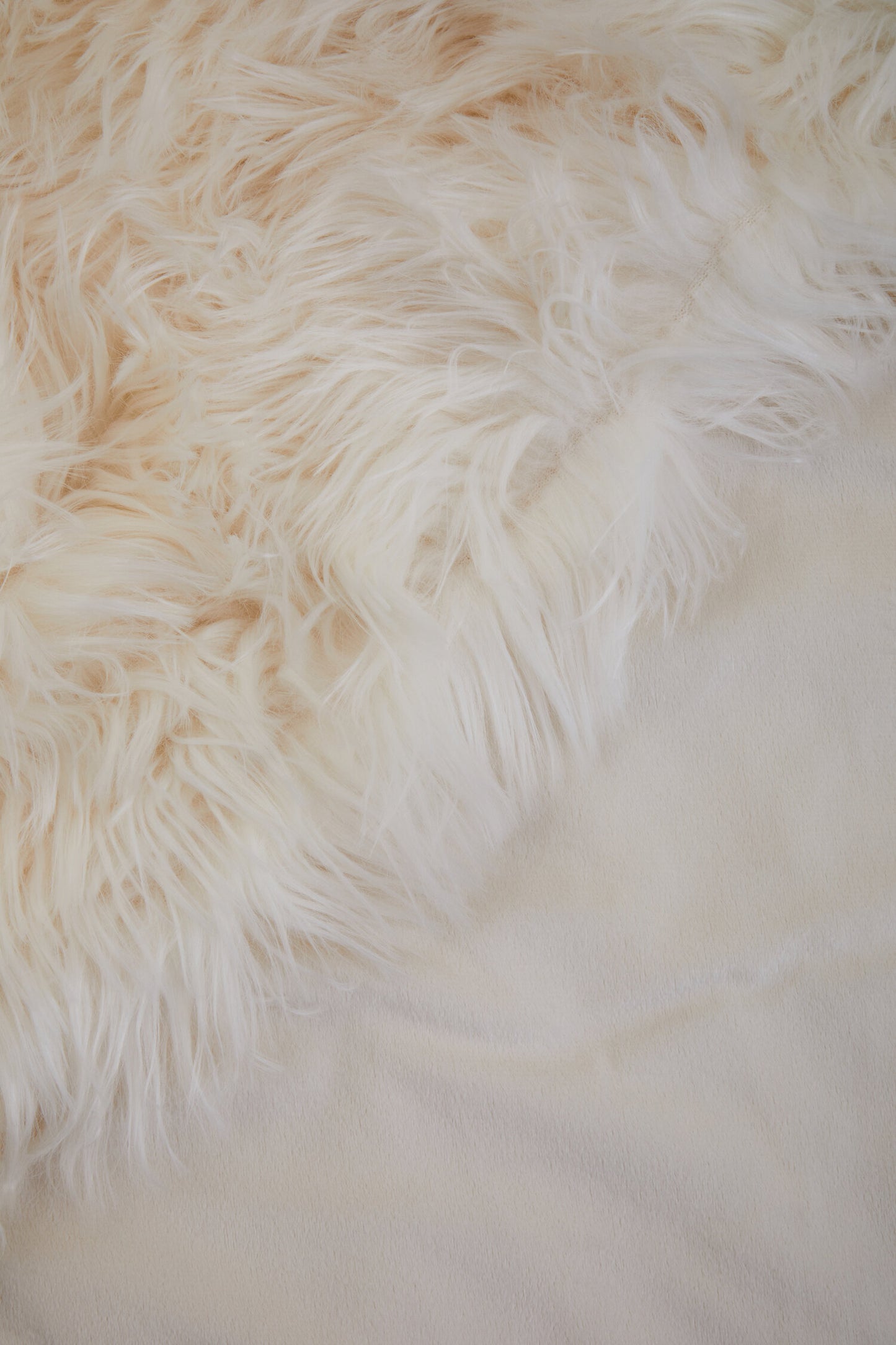 Nomad Lamina Cream Faux Fur Throw