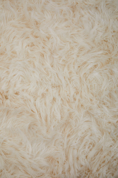 Nomad Lamina Cream Faux Fur Throw