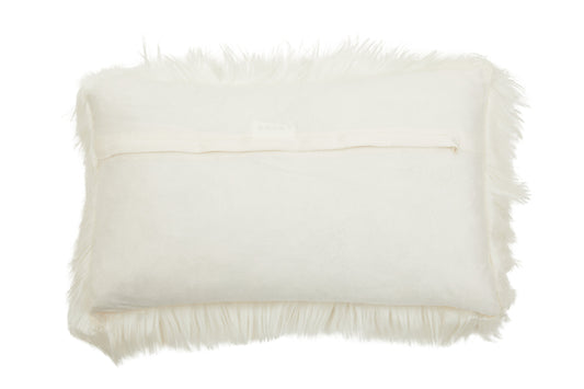 Nomad Lamina Cream Fur Cushion | Bali & Blue