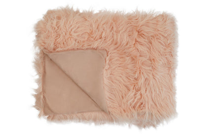 Nomad Lamina Pink Faux Fur Throw