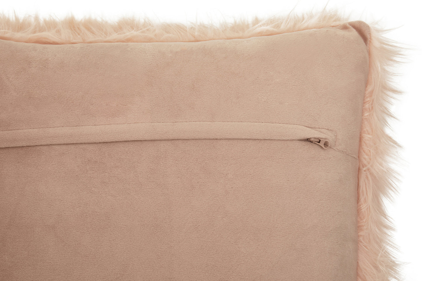 The Luxe Pink Mongolian Faux Fur Square Cushion