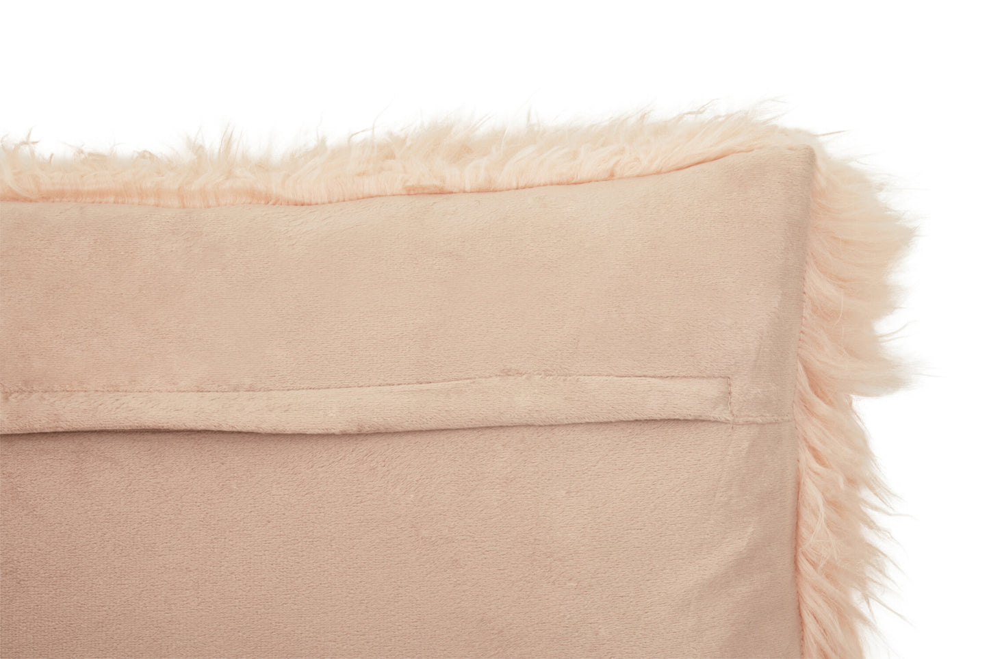 Nomad Mongolian Faux Fur Pink Rectangular Cushion
