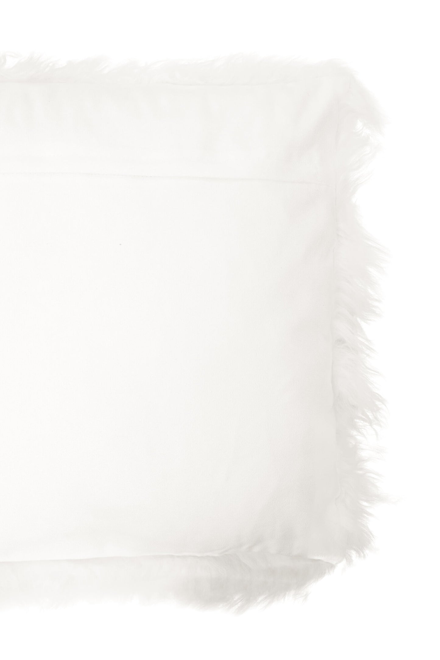 The Luxe White Real Mongolian Fur Square Cushion