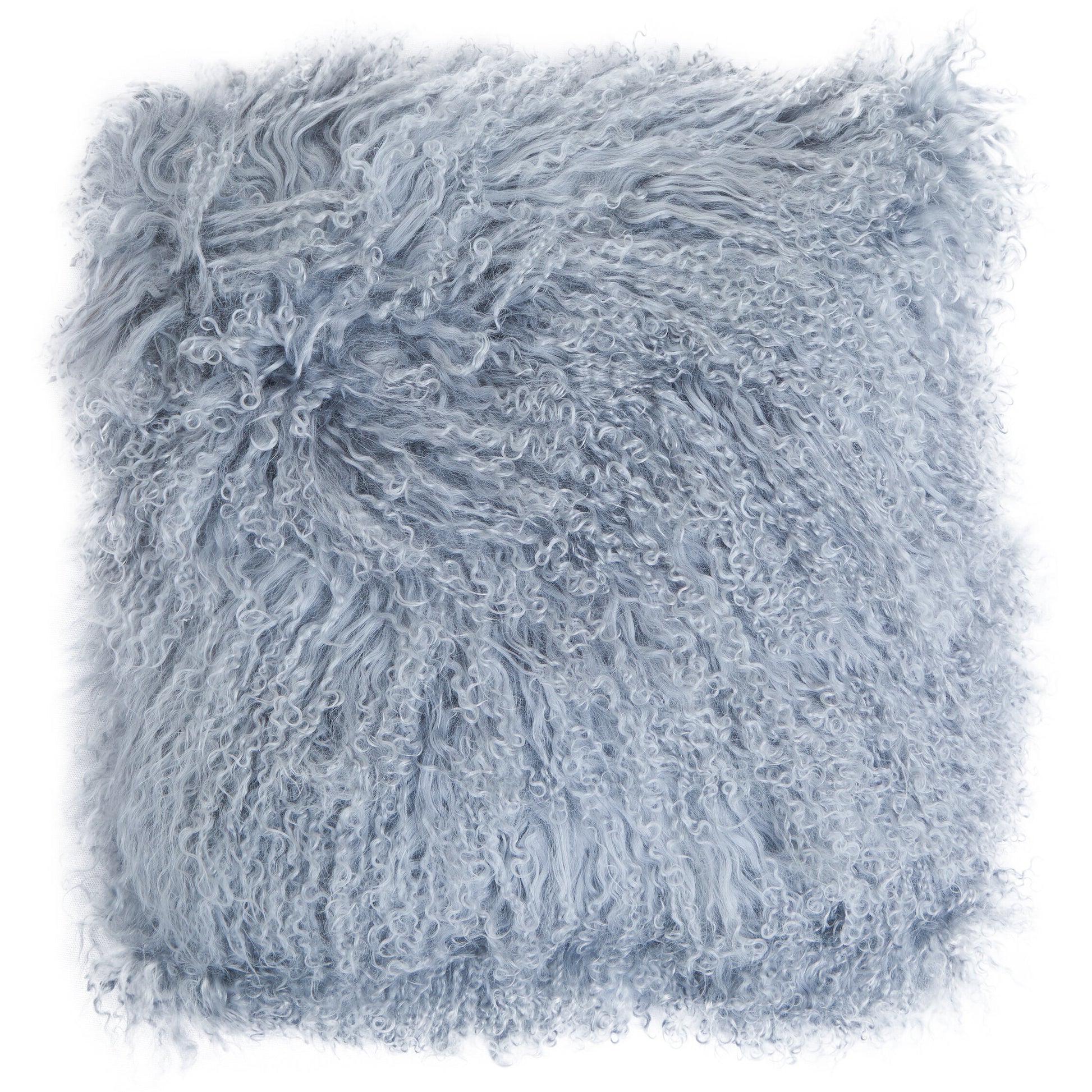 The Luxe Grey Real Mongolian Fur Square Cushion | Bali & Blue