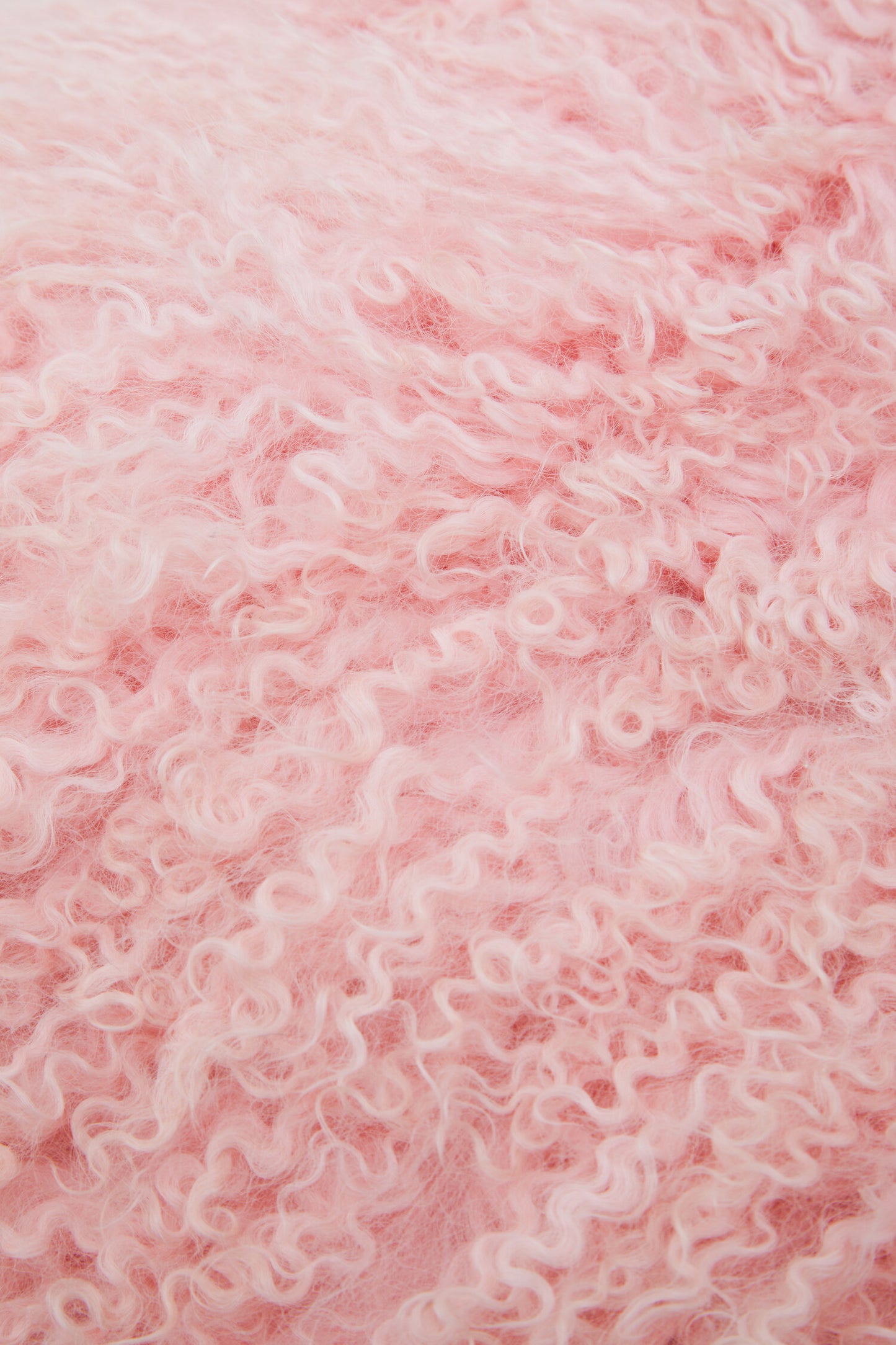 The Luxe Pink Real Mongolian Fur Square Cushion