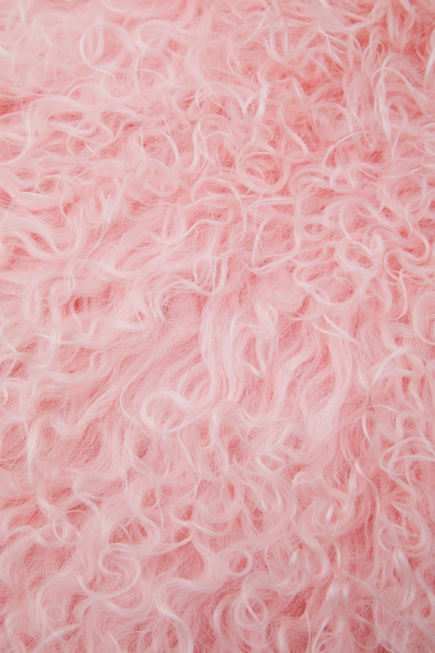Nomad Real Mongolian Fur Pink Rectangular Cushion