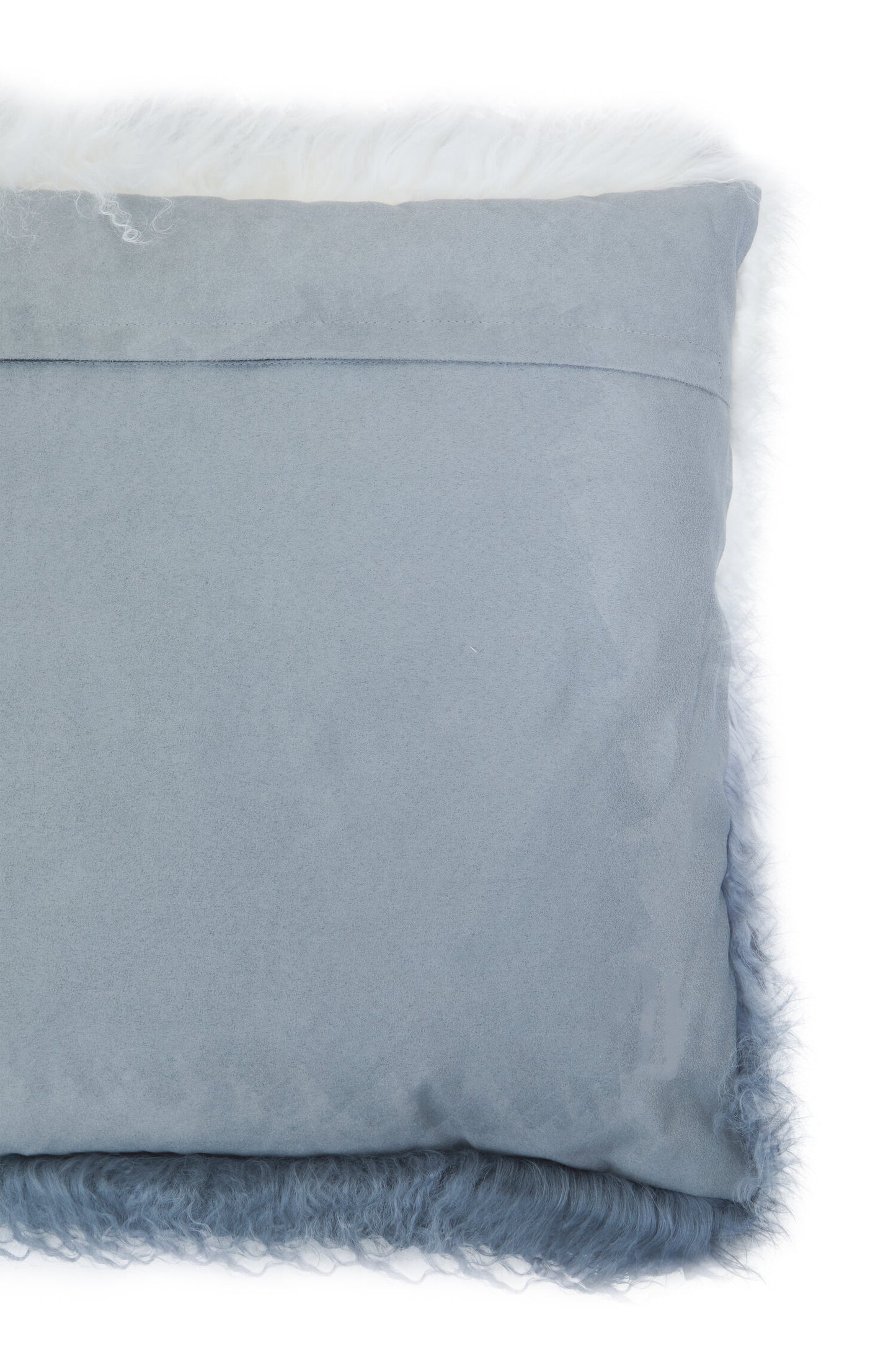 The Luxe Grey Ombre Real Mongolian Fur Square Cushion