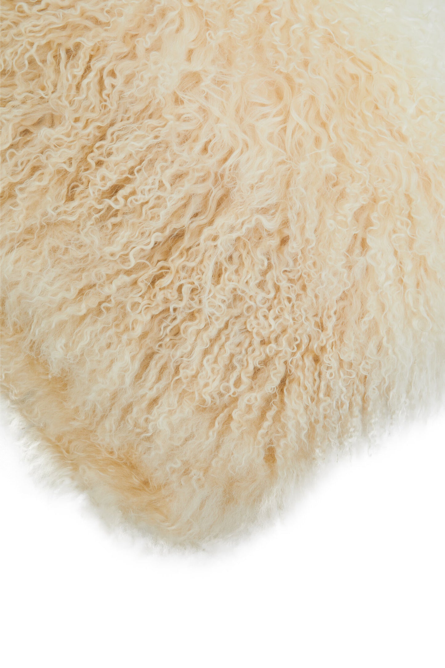 The Luxe Natural Ombre Real Mongolian Fur Cushion