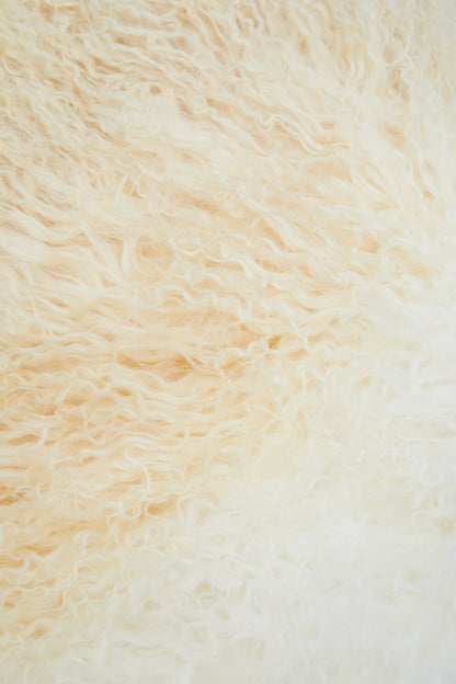 The Luxe Natural Ombre Real Mongolian Fur Cushion