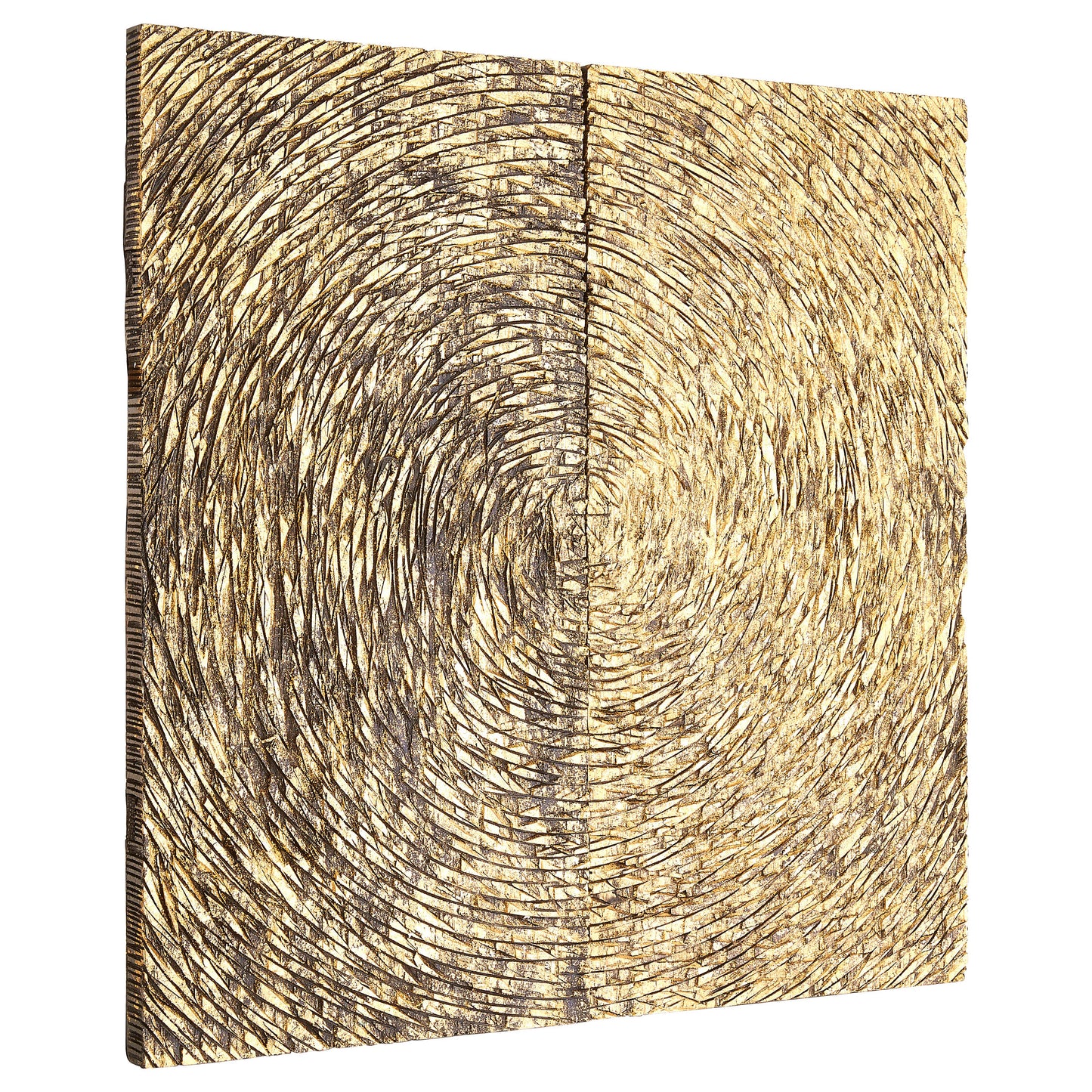 Africana Wood Carving Gold Finish Wall Art