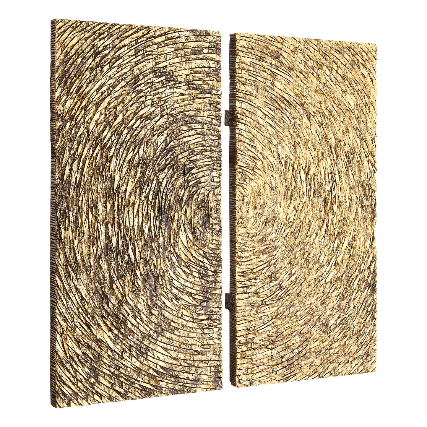 Africana Wood Carving Gold Finish Wall Art