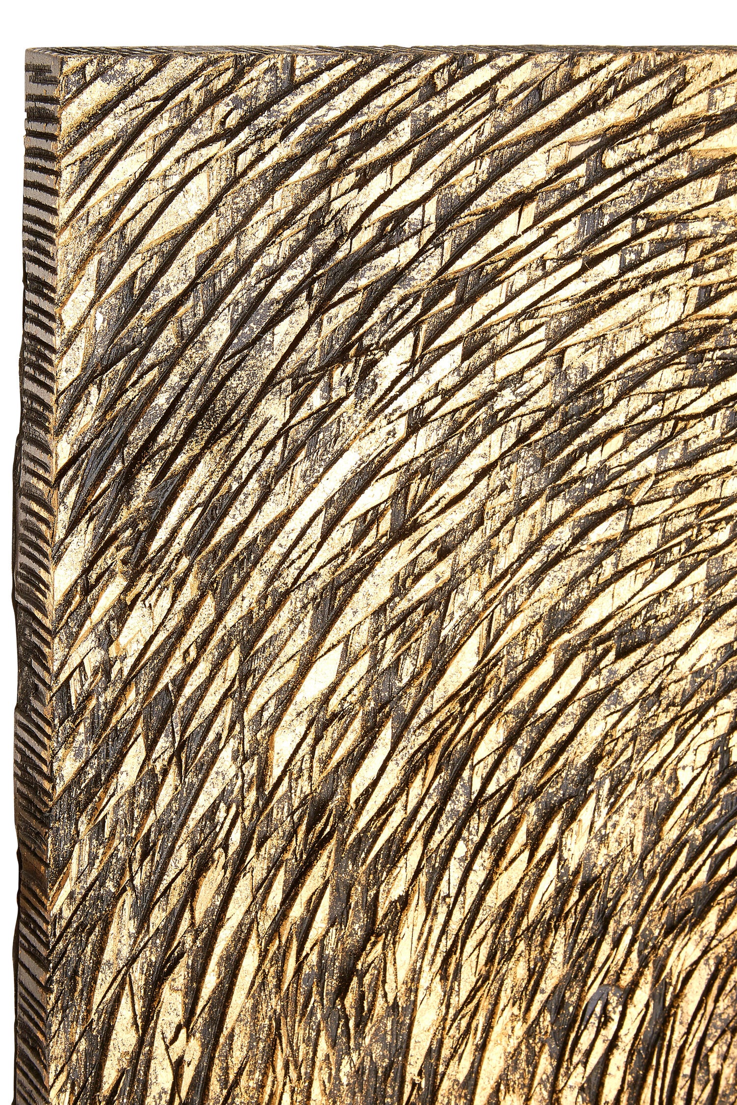 Africana Wood Carving Gold Finish Wall Art