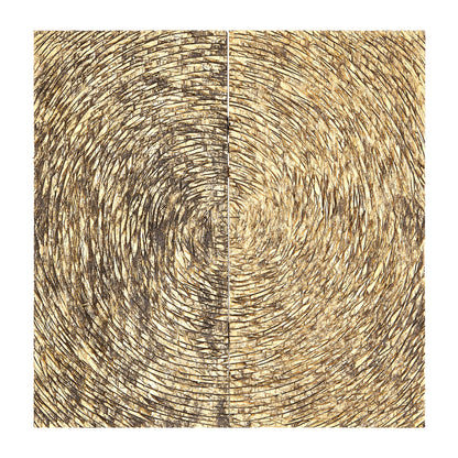 Africana Wood Carving Gold Finish Wall Art