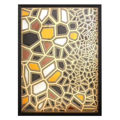 Africana Gold Black Paper Wall Art | Bali & Blue