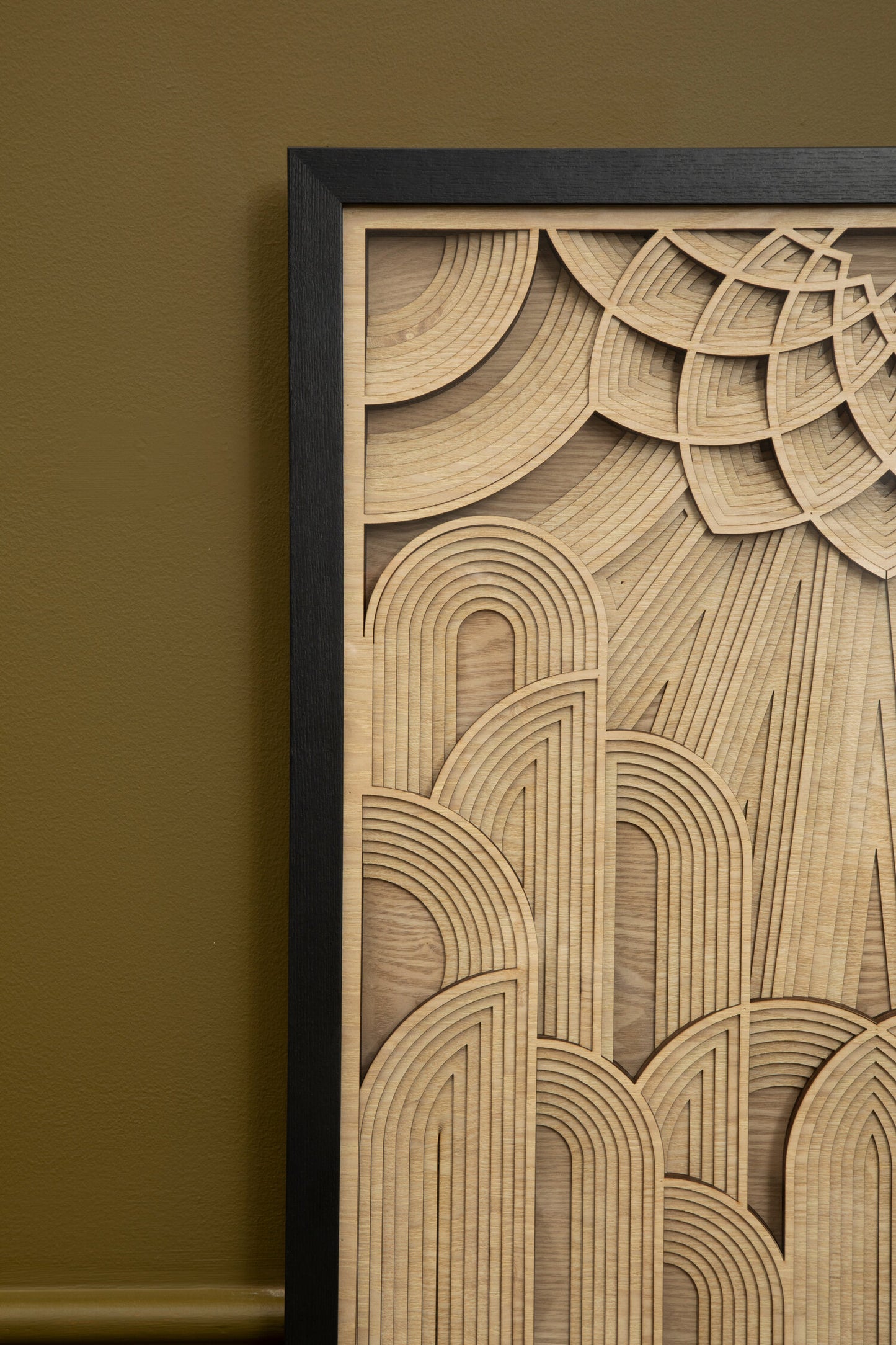Africana Deco Wood Carving Wall Art