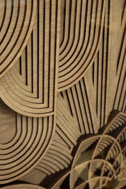 Africana Deco Wood Carving Wall Art