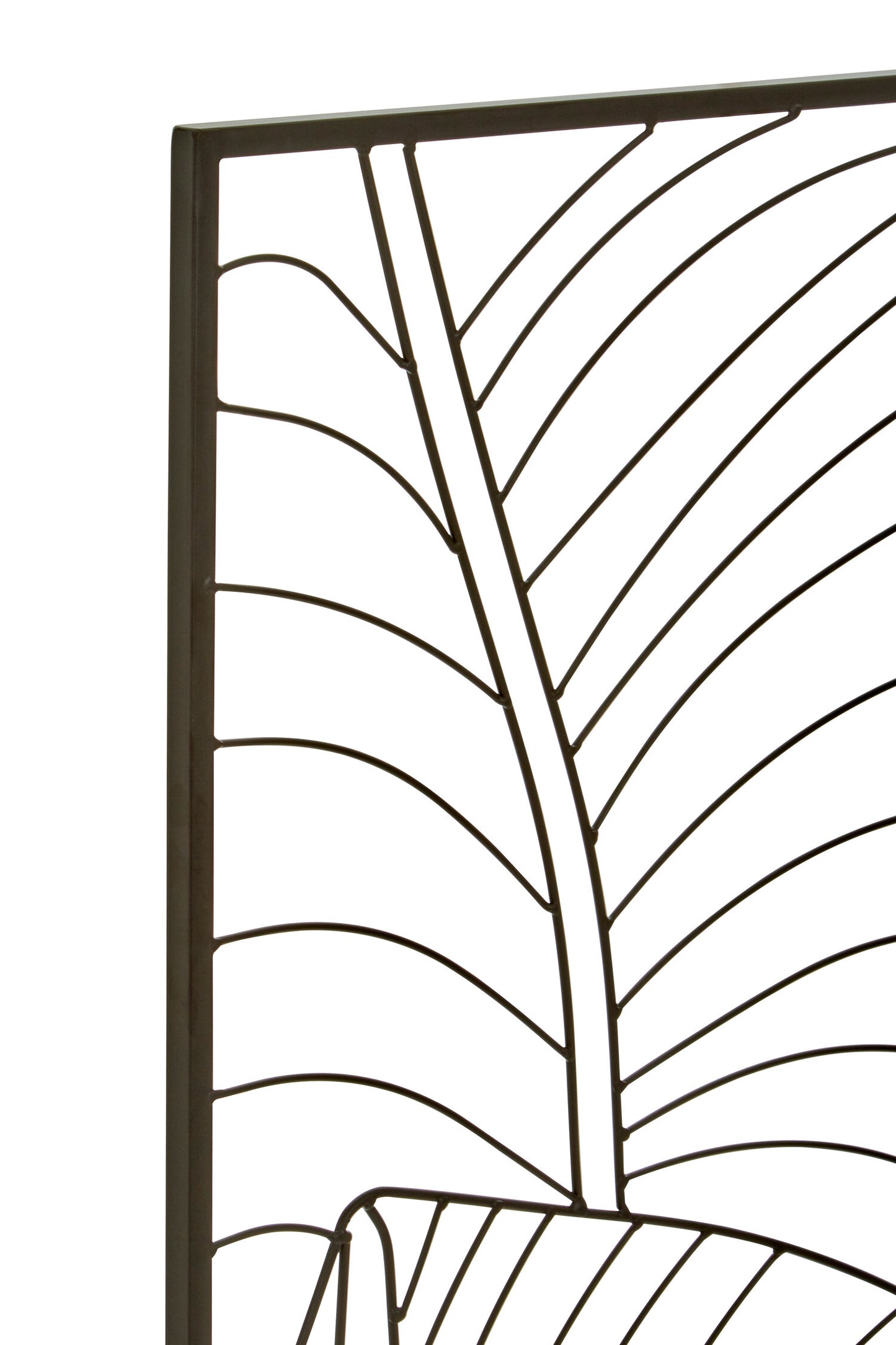 Aramis Large Black Leaf Design Wall Art