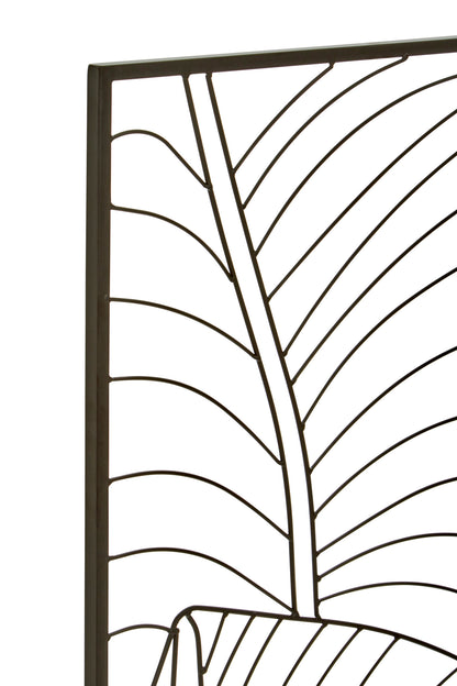 Aramis Large Black Leaf Design Wall Art