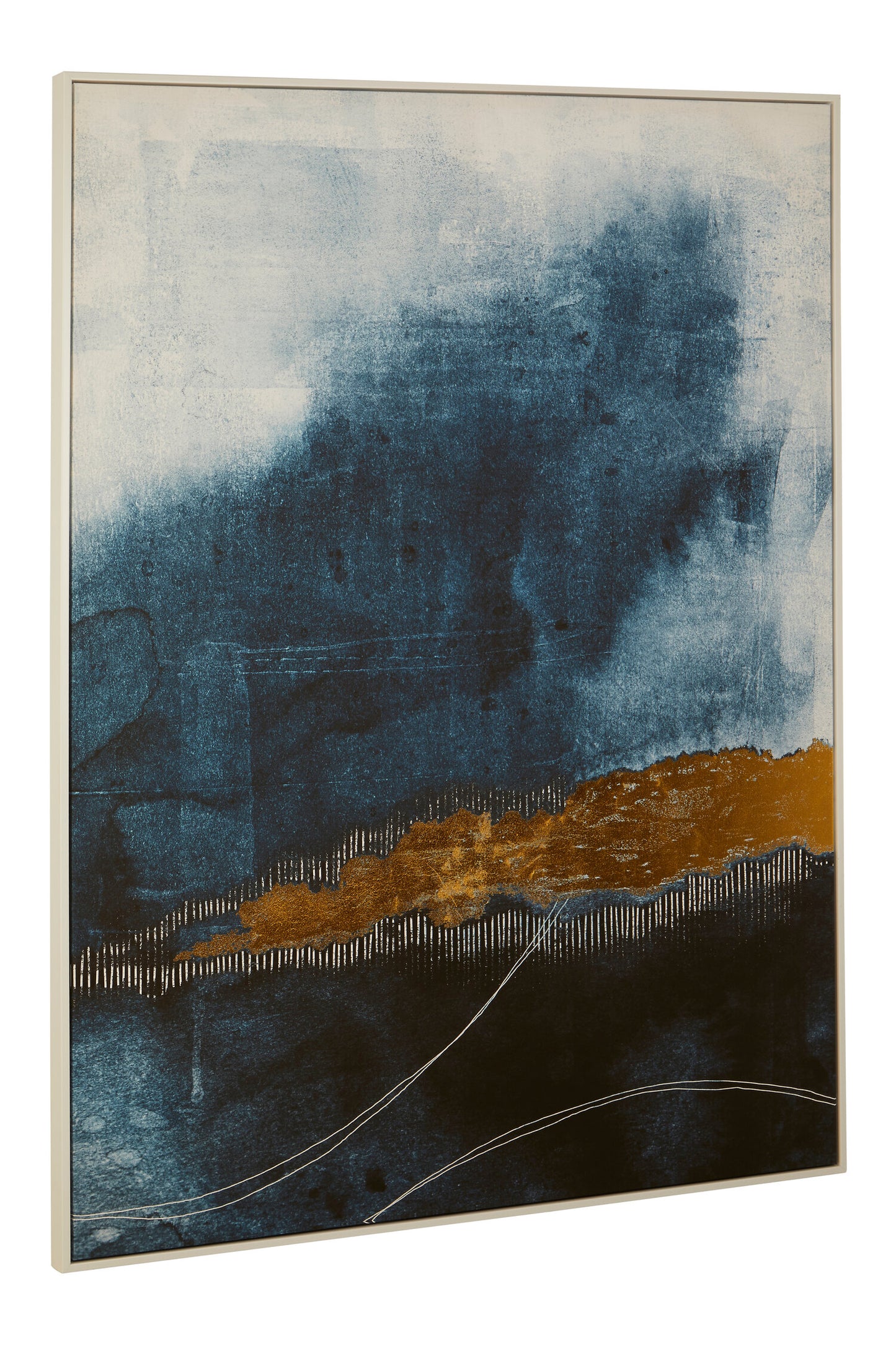 Galleria Blue Gold Abstract Wall Art