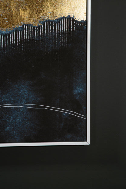 Galleria Blue Gold Abstract Wall Art