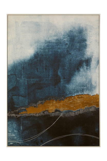 Galleria Blue Gold Abstract Wall Art | Bali & Blue