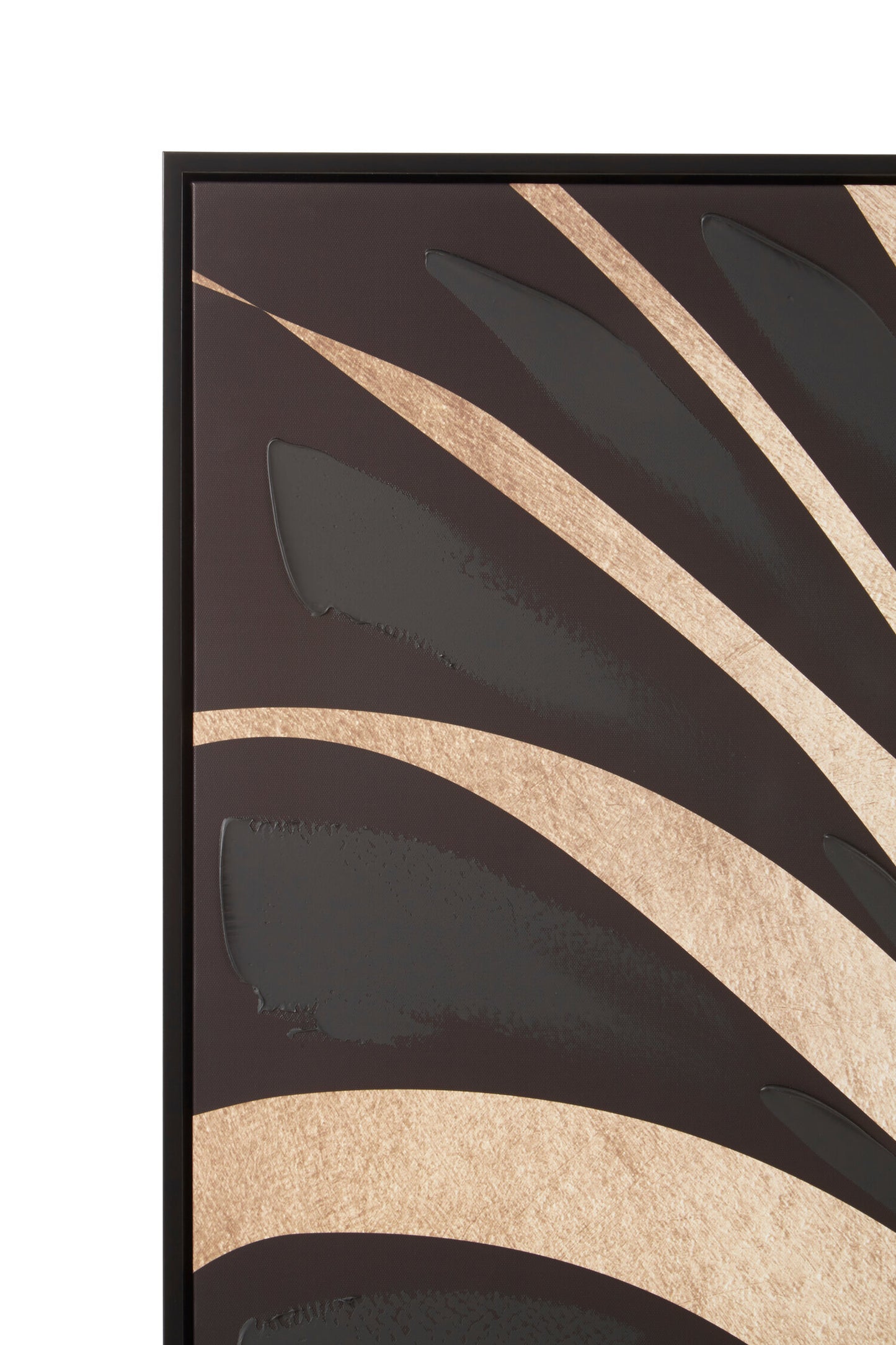 Galleria Canvas Black Leaf Design Wall Art