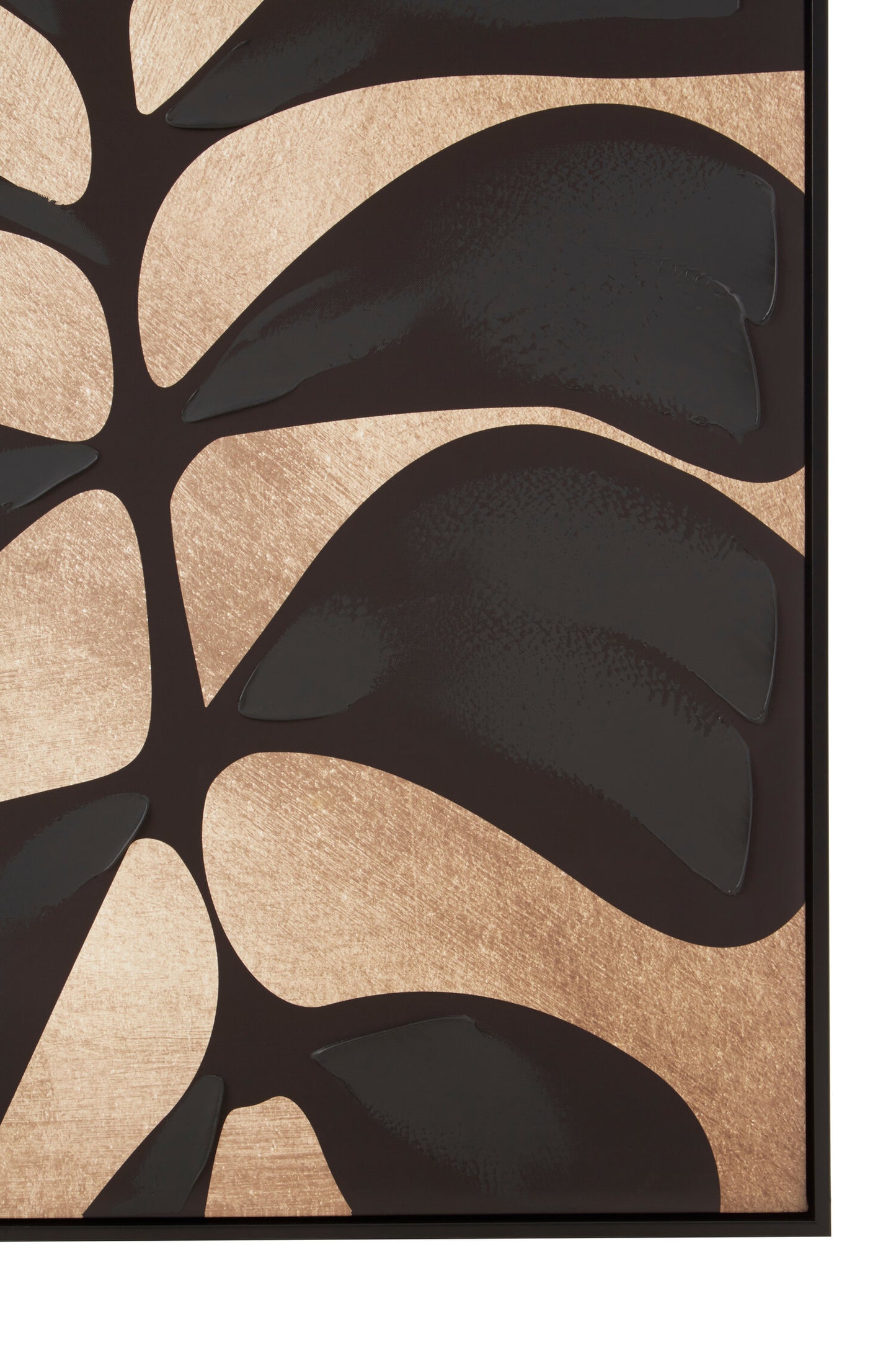 Galleria Canvas Black Leaf Design Wall Art