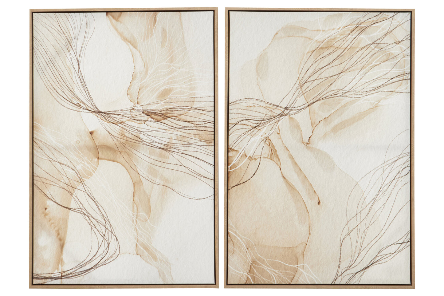 Galleria Set of Two Natural Abstract Wall Art