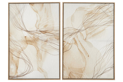 Galleria Set of Two Natural Abstract Wall Art
