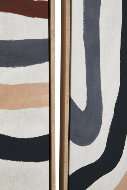 Galleria Multi Coloured Abstract Wall Art Set of 2