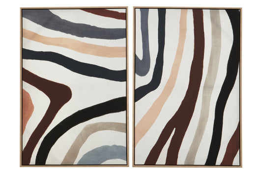 Galleria Multi Coloured Abstract Wall Art Set of 2 | Bali & Blue
