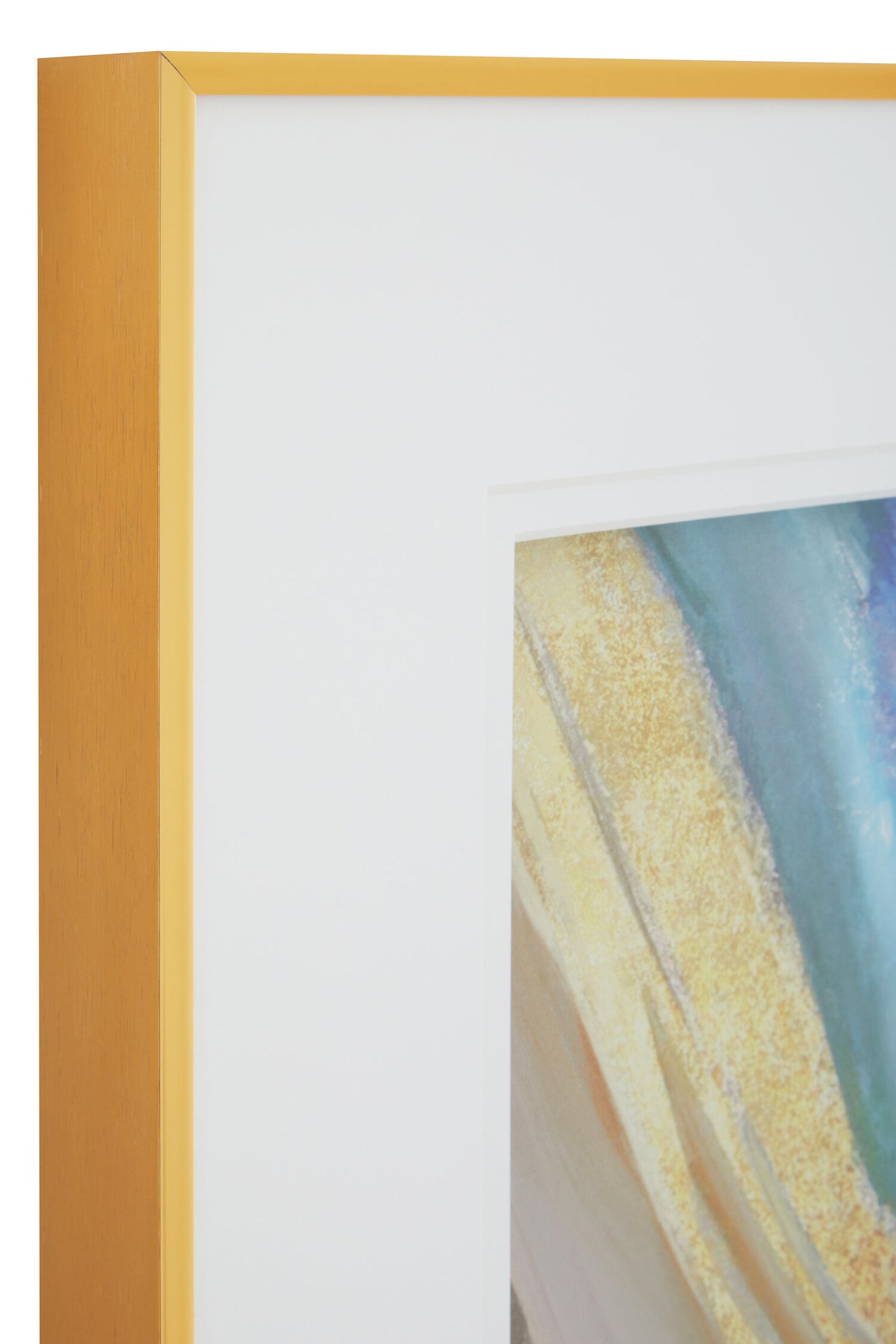 Midas Blue Gold Abstract Wall Art Set of 2
