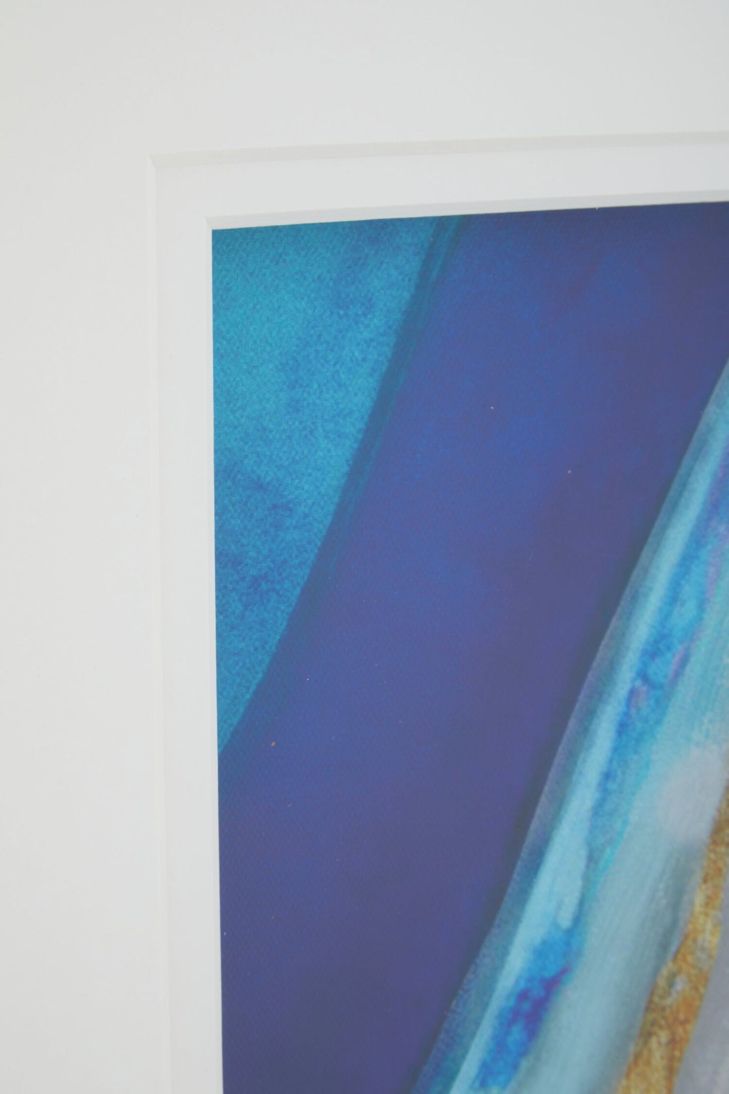 Midas Blue Gold Abstract Wall Art Set of 2
