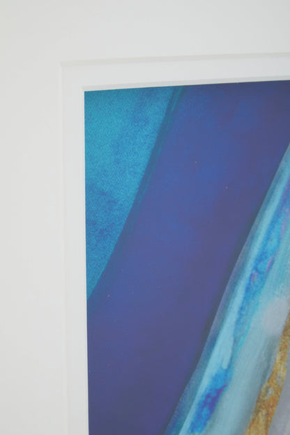 Midas Blue Gold Abstract Wall Art Set of 2