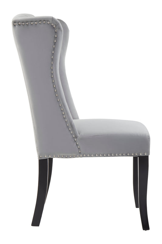 Davenport Luxe Grey Velvet Dining Chair | Bali & Blue