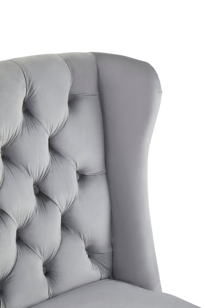 Davenport Luxe Grey Velvet Dining Chair