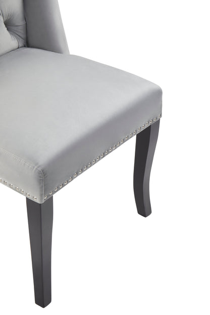 Davenport Luxe Grey Velvet Dining Chair