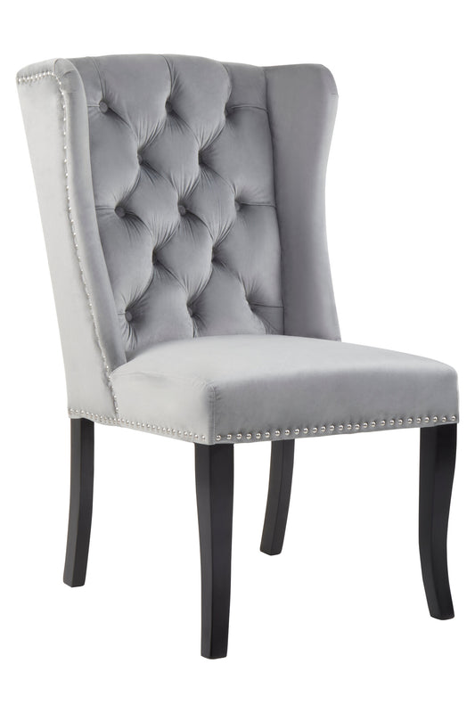 Davenport Luxe Grey Velvet Dining Chair