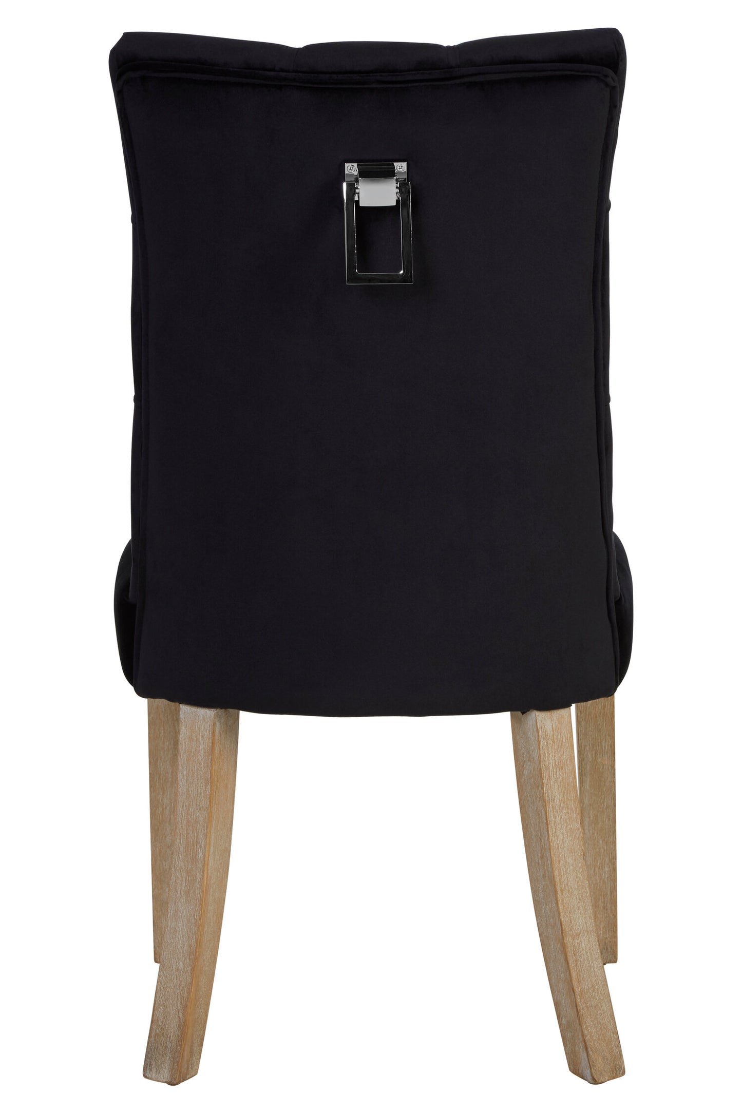Davenport Luxe Black Buttoned Dining Chair with Antique Legs | Bali & Blue