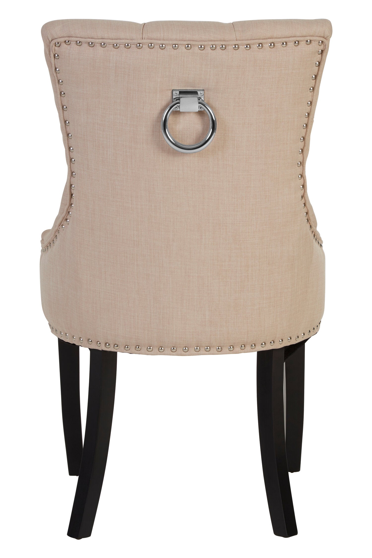 Davenport Natural Linen Dining Chair with Dark Legs | Bali & Blue