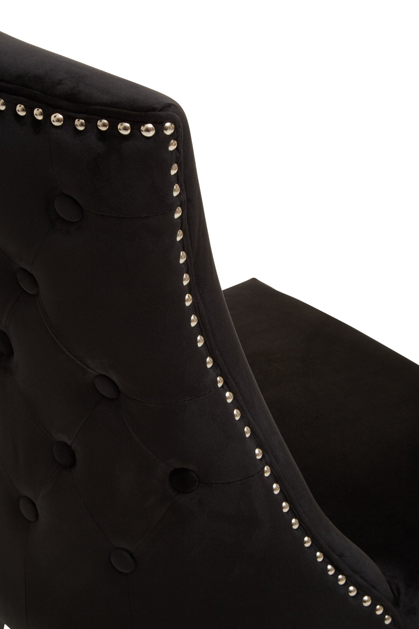 Davenport Luxe Black Velvet Dining Chair