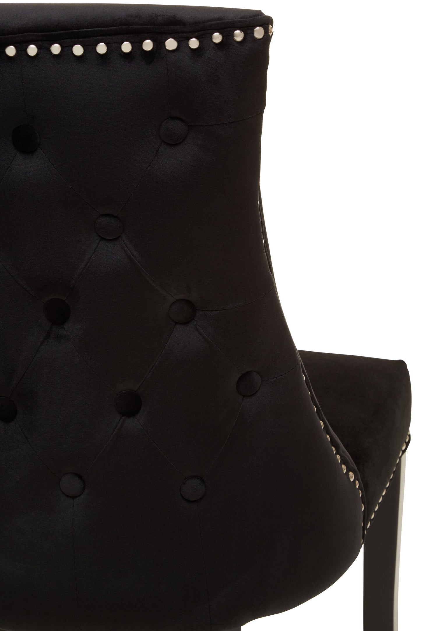 Davenport Luxe Black Velvet Dining Chair