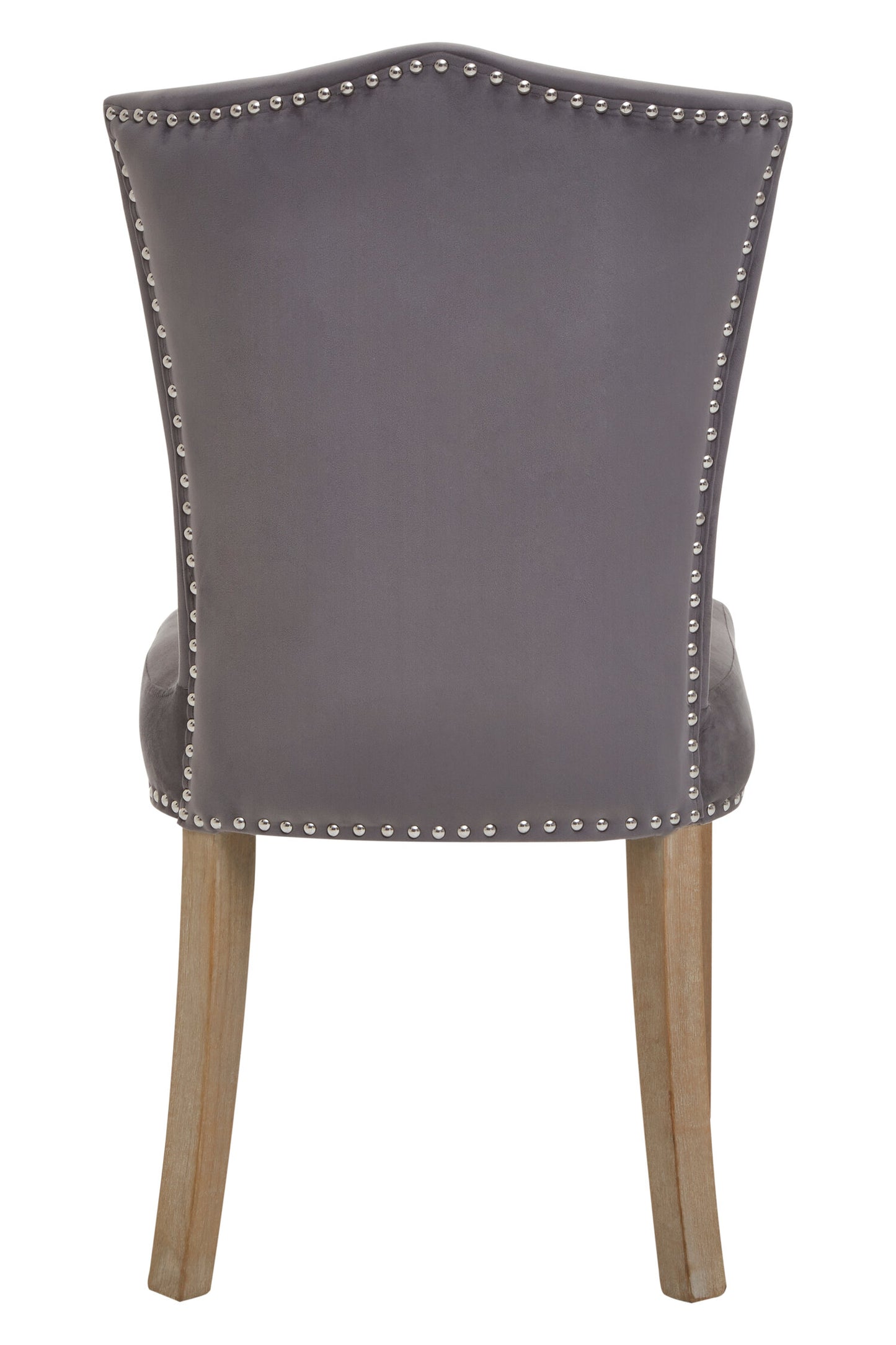 Davenport Luxe Grey Velvet Dining Chair with Antique Legs | Bali & Blue