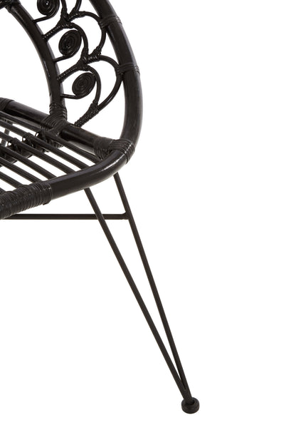 Koh Lanta Black Rattan Nordic Armchair
