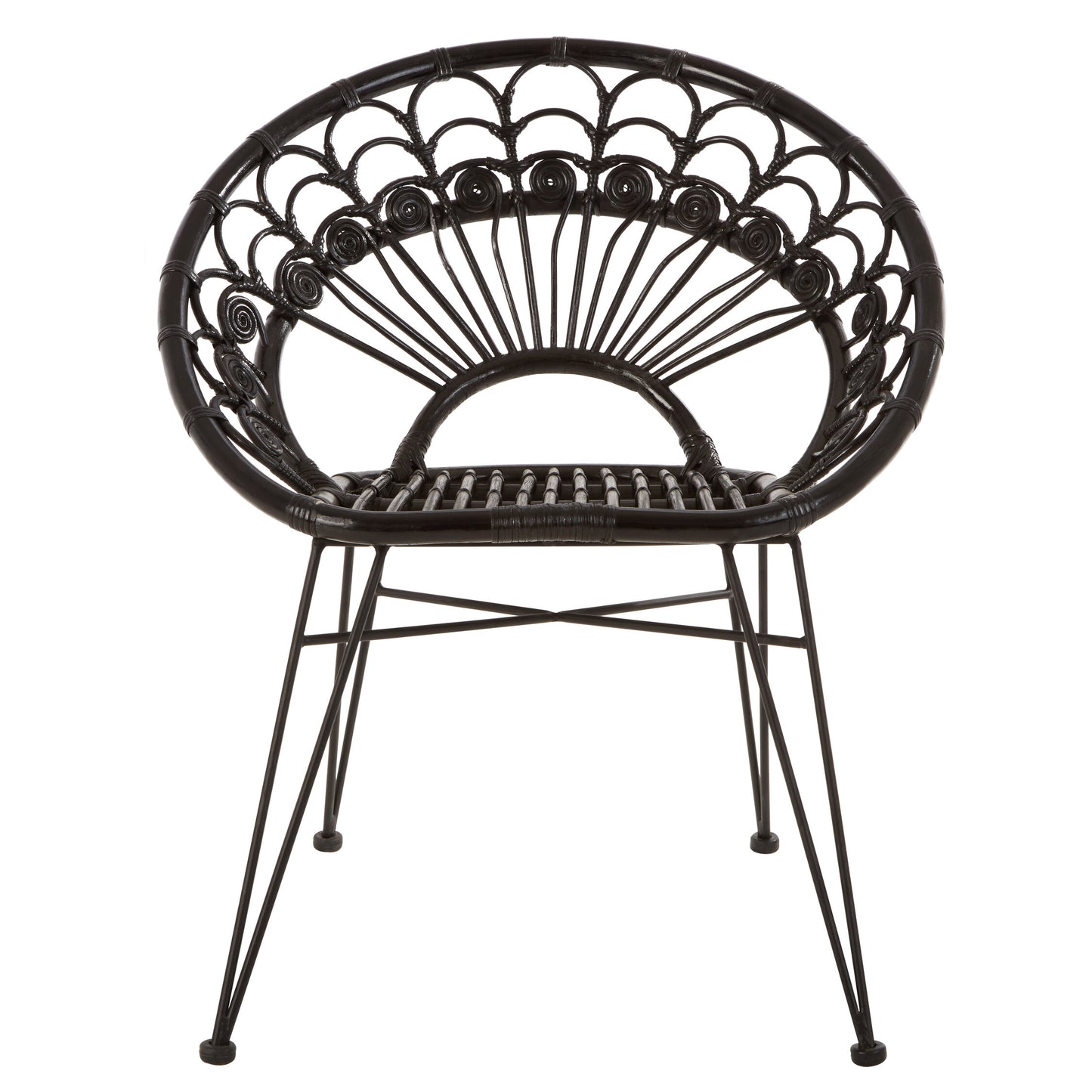 Koh Lanta Black Rattan Nordic Armchair