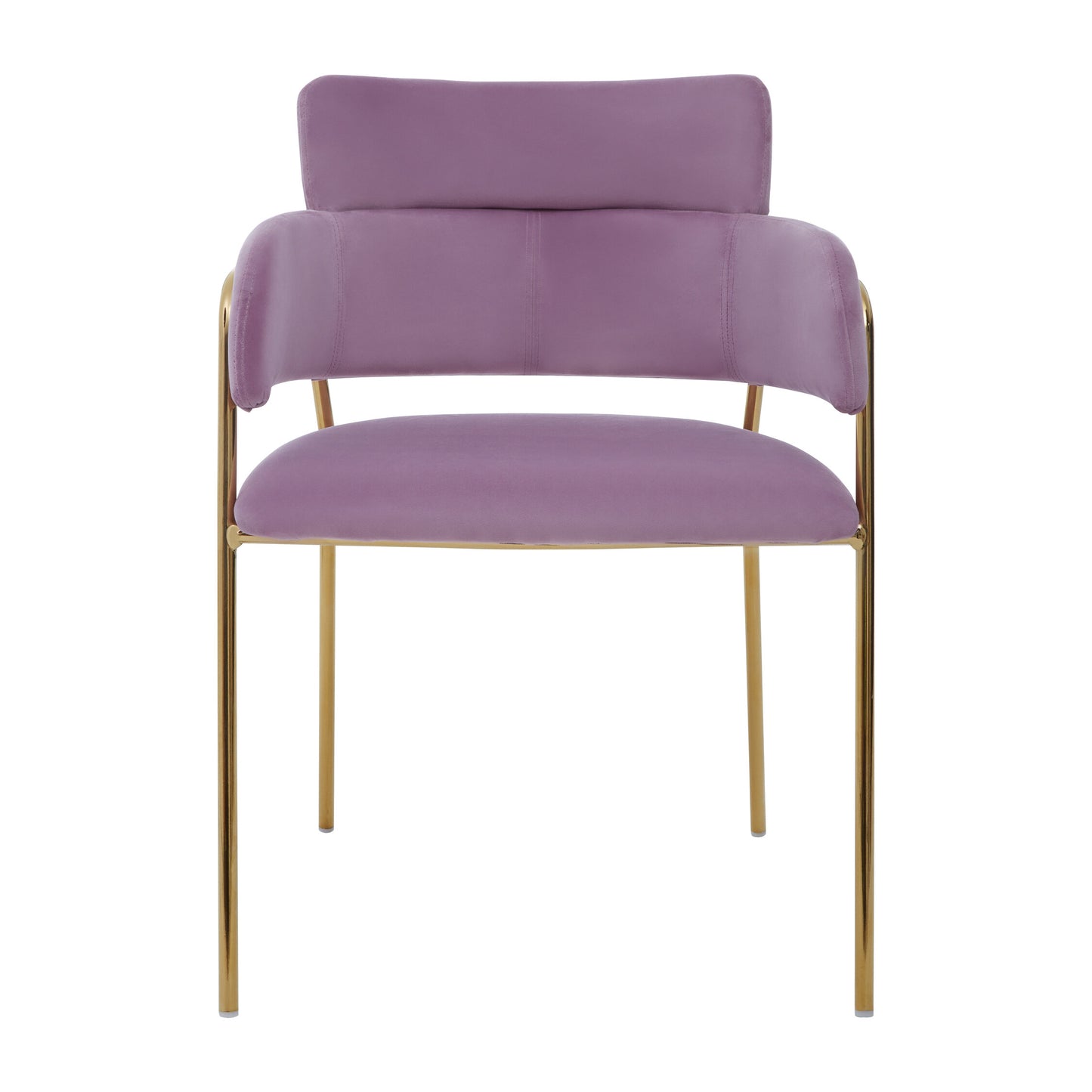 Lorena Pink Velvet Gold Leg Dining Chair | Bali & Blue
