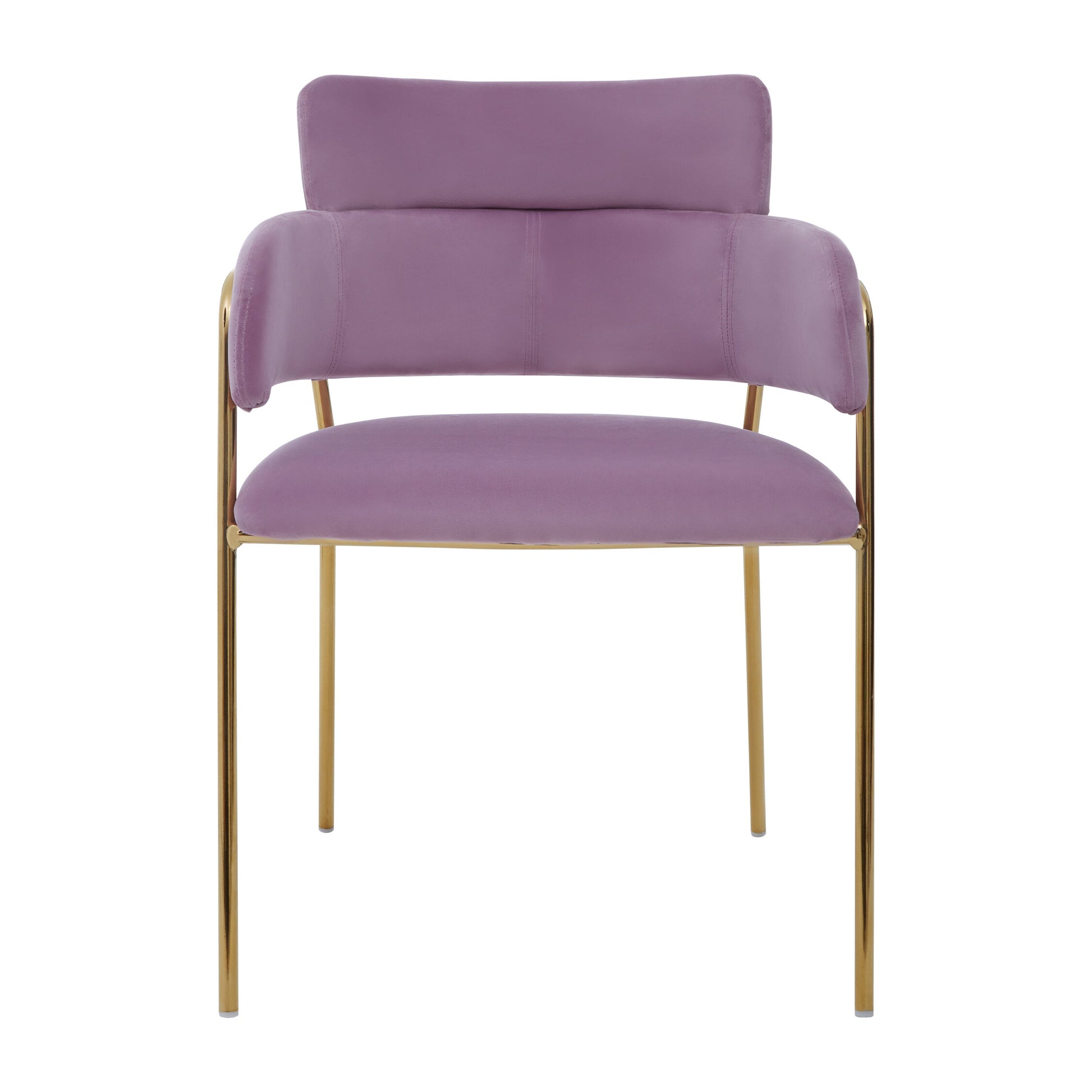 Lorena Pink Velvet Gold Leg Dining Chair | Bali & Blue