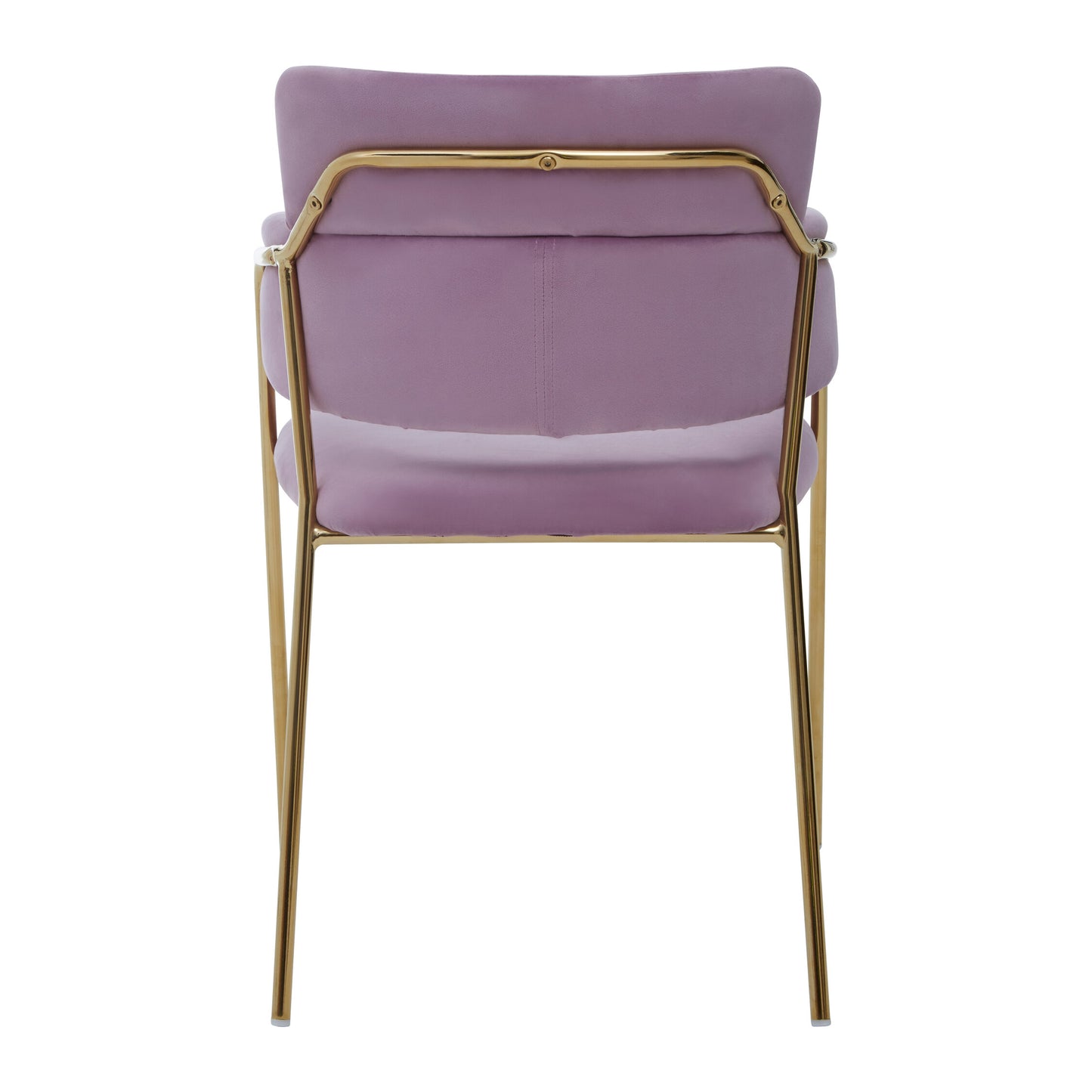 Lorena Pink Velvet Gold Leg Dining Chair | Bali & Blue