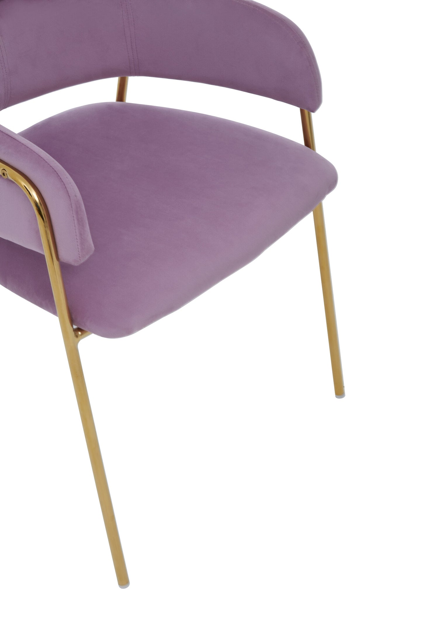 Lorena Pink Velvet Gold Leg Dining Chair
